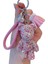 Kızlar Moda Lüks Elmas Teddy Bear Kolye Anahtar Zincirleri Deri Püskül Halat Taklidi Anahtarlık (Pembe) (Yurt Dışından) 1
