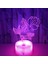 Justup 16 Renk Çiçek Lamba Uzaktan Kumanda ile Parlaklık Ayarı 3D Illusion LED Gece Aydınlatması Oda Dekoru Için Doğum Günü Tatil Noel Hediyesi (Stil F) (Yurt Dışından) 2