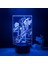 Justup 3D LED Gece Işığı, Hts Anime Karakterleri 3D Illusion Lamba Çocuk Odası Dekoratif Işık;hts --- Desen K (Siyah Koltuk) (Yurt Dışından) 1
