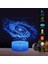 3D Galaktik Sistem Gece Aydınlatması - 3D LED Illüzyon Lamba Üç Desen ve 16 Renk Değişimi Dekor Lambası, Çocuklar Için Uzaktan Kumandalı, Çocuklara Hediye (Yurt Dışından) 3