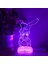 Justup Anime Karakter 3D LED Illusion 16 Renk Uzaktan Kumanda Akrilik Görsel Gece Dekorasyon Masa Lambası Için Ht Işık --- Stil A1 (Çatlak Koltuk) (Yurt Dışından) 1