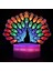 Tavuskuşu 3D Illusion LED Oda Masa Süslemeleri Lamba Gece; Ht Işık; Ht 3 Renk Değişimi ile Yatak Odası Dekor Hediyeler Kızlar, Erkekler, Erkekler, Kadınlar, Çocuklar Için (Yurt Dışından) 1