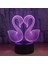 Justup 3D Illusion Lamba LED Kuğu Gece, Işık, Hayvan Oyuncakları Aşk Çift (Yurt Dışından) 1
