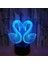 Justup 3D Illusion Lamba LED Kuğu Gece, Işık, Hayvan Oyuncakları Aşk Çift (Yurt Dışından) 2