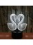 Justup 3D Illusion Lamba LED Kuğu Gece, Işık, Hayvan Oyuncakları Aşk Çift (Yurt Dışından) 4