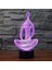 Justup LED 3D Lamba 3D Optik Illusion Masa Lambası 7 Renk Değişimi USB Dokunmatik Anahtarı Masa Gece;ht Işık;ht 3D Masa Lambası Çocuk Odası Dekorasyonu Için (Yoga Meditasyon) (Yurt Dışından) 4