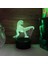 Justup Dinozor Serisi Gece Işık Ht 16 Renk 3D LED Illusion Lamba Uzaktan Kumandalı Oyuncaklar Çocuk Ev Dekorasyon Işık - Dinozor Q (Siyah Koltuk) (Yurt Dışından) 1