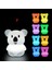 LED Gece Lambası, Karikatür Hayvan Çocuk Işığı Renkli Silikon Anaokulu Işığı Yaratıcı Başucu Lambası Şarj Edilebilir Kablolu Gece Lambası Bebek Koala (Yurt Dışından) 2