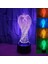 Justup 3D Melek Kanadı Gece Lambası Illusion Gece Lambası Ht 7 Renk Değiştirme Dokunmatik Anahtarı Masa Masa Dekorasyon Lambaları Akrilik Düz ile Hediye (Stil 1) (Yurt Dışından) 4