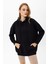 Kadın Kapüşonlu Kanguru Cep Detaylı Üç Iplik Sweatshirt 2