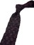 Siyah - Mürdüm Motif Desen Örgü Kravat ÖR8357 2