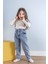 Yüksek Bel Kız Çocuk Kot Pantolon Çocuk Jean 1