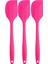 Silikon Spatula Set 3lü Büyük Boy Yanmaz Çizmez Fuşya 2