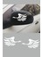 Kanat Yan Ayna Oto Sticker Beyaz Sağ-Sol 2 Adet 12*6 cm 1