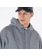 Agar Erkek Gri Melanj Kanguru Cepli Kapüşonlu Oversize Hoodie Sweatshirt 5