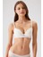 2'li Ekonomik Paket Siyah-Ekru 4731001-2 Rome Balenli Soft Push Up Dantelli Sütyen Set 2