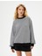 Bisiklet Yaka Sweatshirt Uzun Kollu Pamuk Karışımlı Rahat Kalıp 3