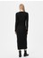 Midi Elbise Bisiklet Yaka Uzun Kollu Slim Fit 4