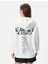 Oversize Kapşonlu Sweatshirt Yıldız Baskılı Uzun Kollu 4