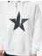 Oversize Kapşonlu Sweatshirt Yıldız Baskılı Uzun Kollu 5