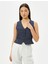 Crop Yelek Düğmeli Fleto Cepli Slim Fit V Yaka 3