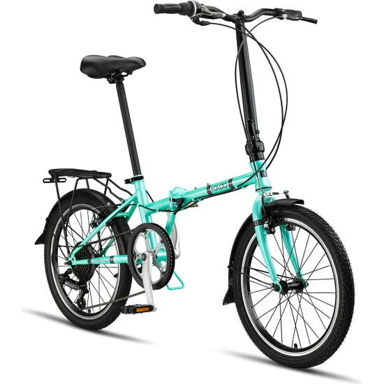 Foldo Katlanır Bisiklet Urbano Ultra 20 Jant - Mozaik Mavi