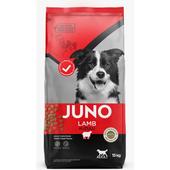 Juno Kuzulu Yetişkin Köpek Maması 15 kg mama kabı hediye
