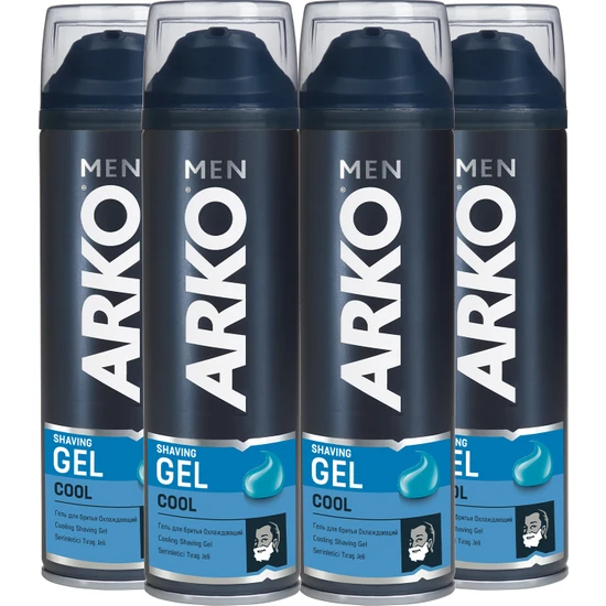 Arko Men Cool Tıraş Jeli 4'lü Paket 200 ml
