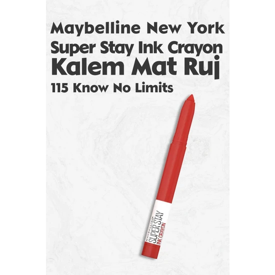 Maybelline New York Super Stay Ink Crayon Mat Kalem Ruj 115