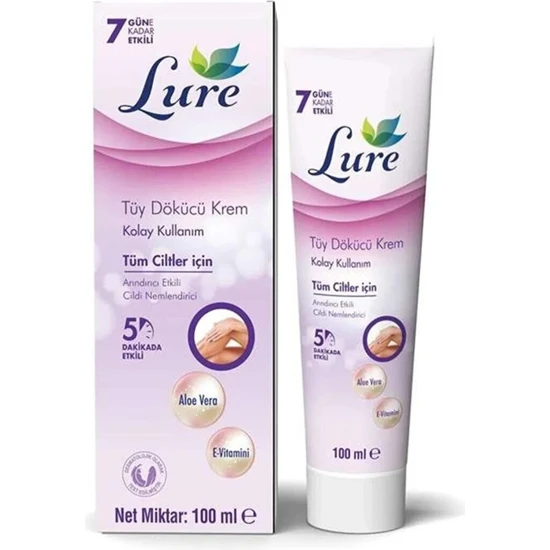 Lure Tüy Dökücü Krem Tüm Ciltler Için 100 ml 2 Adet