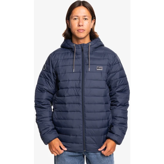 Quiksilver Lacivert Erkek Kapüşon Yaka Ceket EQYJK04008 Scaly Hood