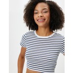 Koton Crop Tişört Kısa Kollu Slim Fit