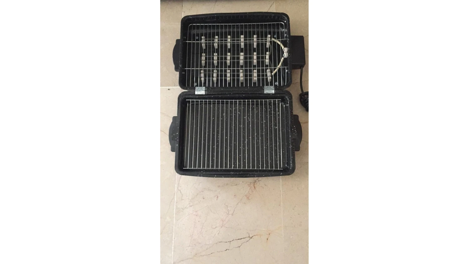 Resim Tel Rezistanslı Elektrikli Emaye Izgara Mangal Barbekü Büyük Boy 