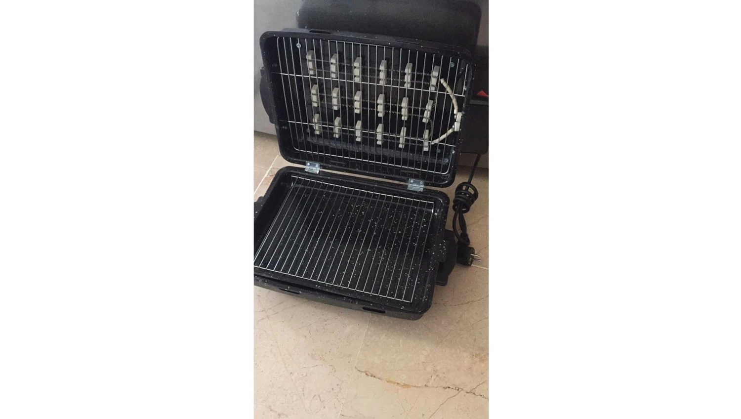 Resim Tel Rezistanslı Elektrikli Emaye Izgara Mangal Barbekü Büyük Boy 