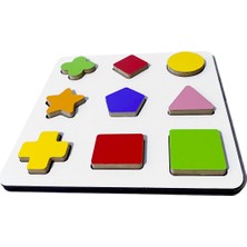 Hamaha Wooden Toys Doğal Ahşap Eğitici Oyuncak Yıldız Geometrik Şekiller Renkli Bultak HMH-086