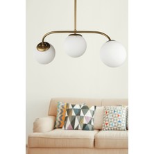 Begüsa Norel 3.lü Avize Eskitme Beyaz Cam