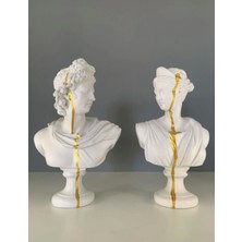 Miarik Design Afrodit ve Apollon Ikili Heykel Takım Bust