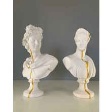Miarik Design Afrodit ve Apollon Ikili Heykel Takım Bust