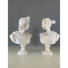 Miarik Design Afrodit ve Apollon Ikili Heykel Takım Bust