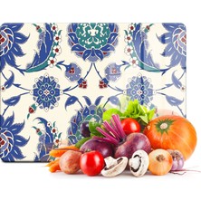 Decovetro Cam Kesme Tahtası Sarmaşık Çini Desenli 30X40 cm