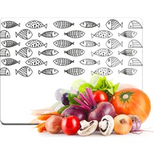 Decovetro Cam Kesme Tahtası Marine Black Fish 30X40 cm