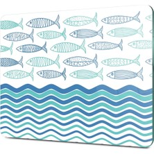 Decovetro Cam Kesme Tahtası Marine Sardini Waves 30X40 cm
