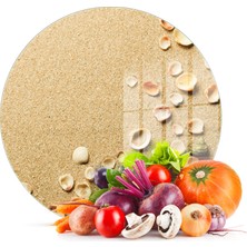 Decovetro Cam Kesme Tahtası Yuvarlak Deniz Kabuğu Desenli 30X30 cm