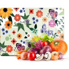 Decovetro Cam Kesme Tahtası Kelebek ve Çiçek Desenli 30X40 cm