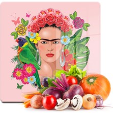 Decovetro Cam Kesme Tahtası Kare Pembe Kadın Desenli 30X30 cm
