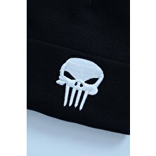 Touz Anime Punisher Nakış Işleme Unisex Siyah  Bere