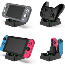 Zljnx Nintendo Anahtarı Joy Con Denetleyici 4 In1 Şarj Standı LED Şarj Cihazı Nintendo Anahtarı Pro Konsol Şarj Standı Aksesuarları (Yurt Dışından)