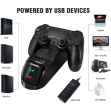 Zljnx Çift USB Kolu Hızlı Şarj Standı Istasyonu Ps4 Ps4 Slim Ps4 Pro Oyun Denetleyicisi Gamepad Joystick Dock Dağı Için Şarj Cihazı Standı (Yurt Dışından)