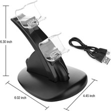 Zljnx Denetleyici Şarj Dock LED Çift USB Ps4 Şarj Standı Istasyonu Cradle Sony Playstation 4 Için Ps4 Ps4 Pro Ps4 Slim Denetleyici (Yurt Dışından)