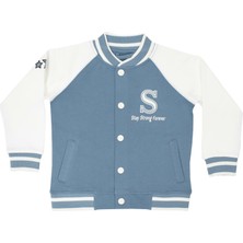 Organickid Gamer Erkek Çocuk Mavi Kolej Ceket